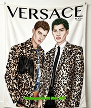 Versace Leopard Print Menswear Fashion Illustration Flannel Throw Blanket Luxury Sofa Cover Blanket IMG_1673
